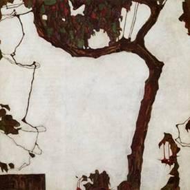 Schiele Autumn Tree in Movement